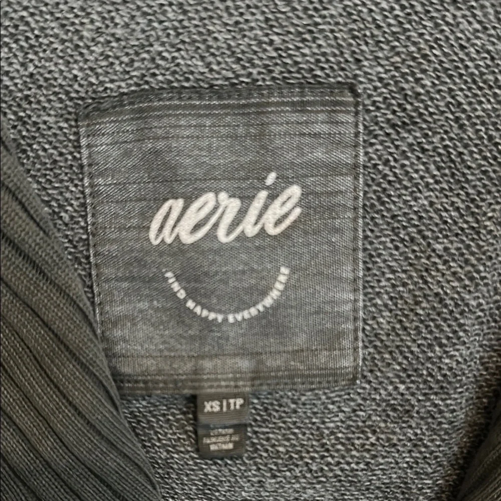 Olive Green Quarter Zip Sweater - Picture 3 of 4